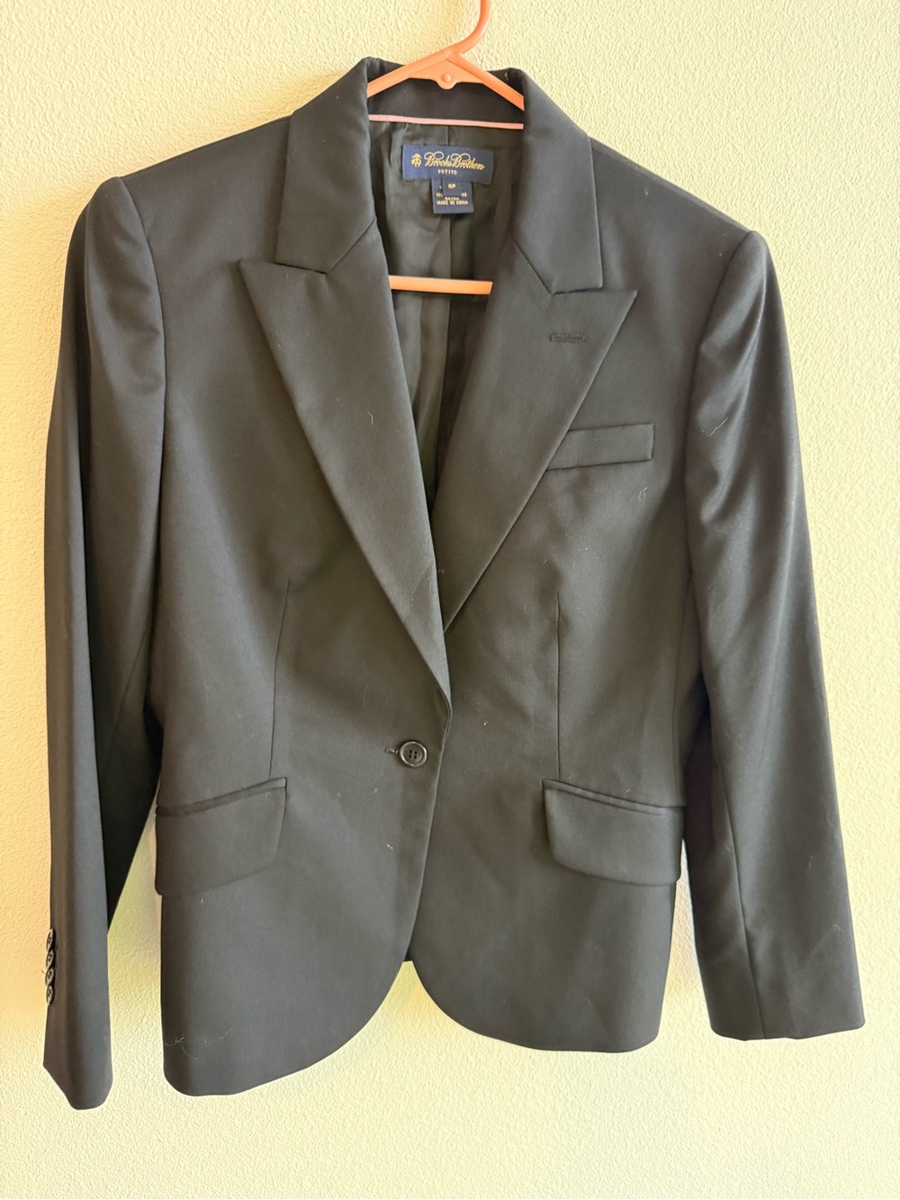 Women’s Brooks Brothers Black Single-Button Suit Jacket, Size 6P